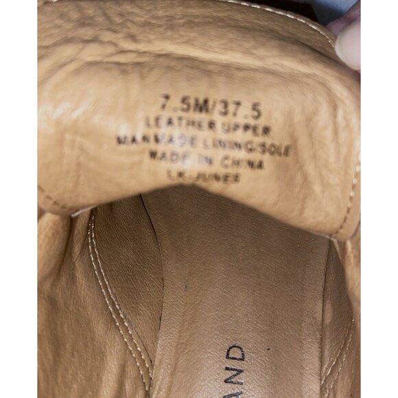 Lucky Brand Boots Womens 7.5 M Junes Desert Wedge Ankle Bootie Brown Leather - Picture 9 of 13